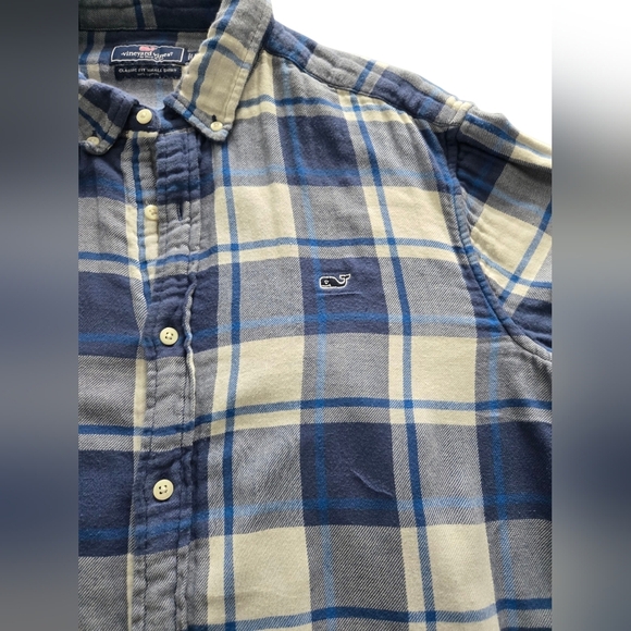 Vineyard Vines Classic Fit Whale Flannel Long Sleeve Size XL - Picture 3 of 6